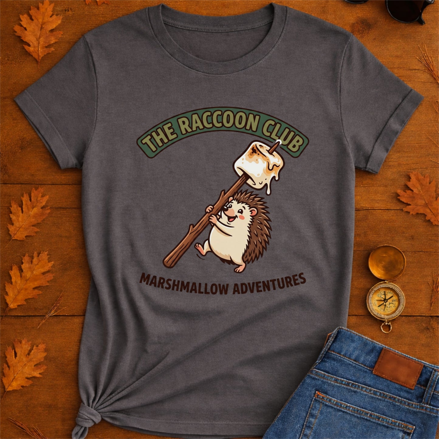 Smiling Tent Roasting Marshmallow T-Shirt