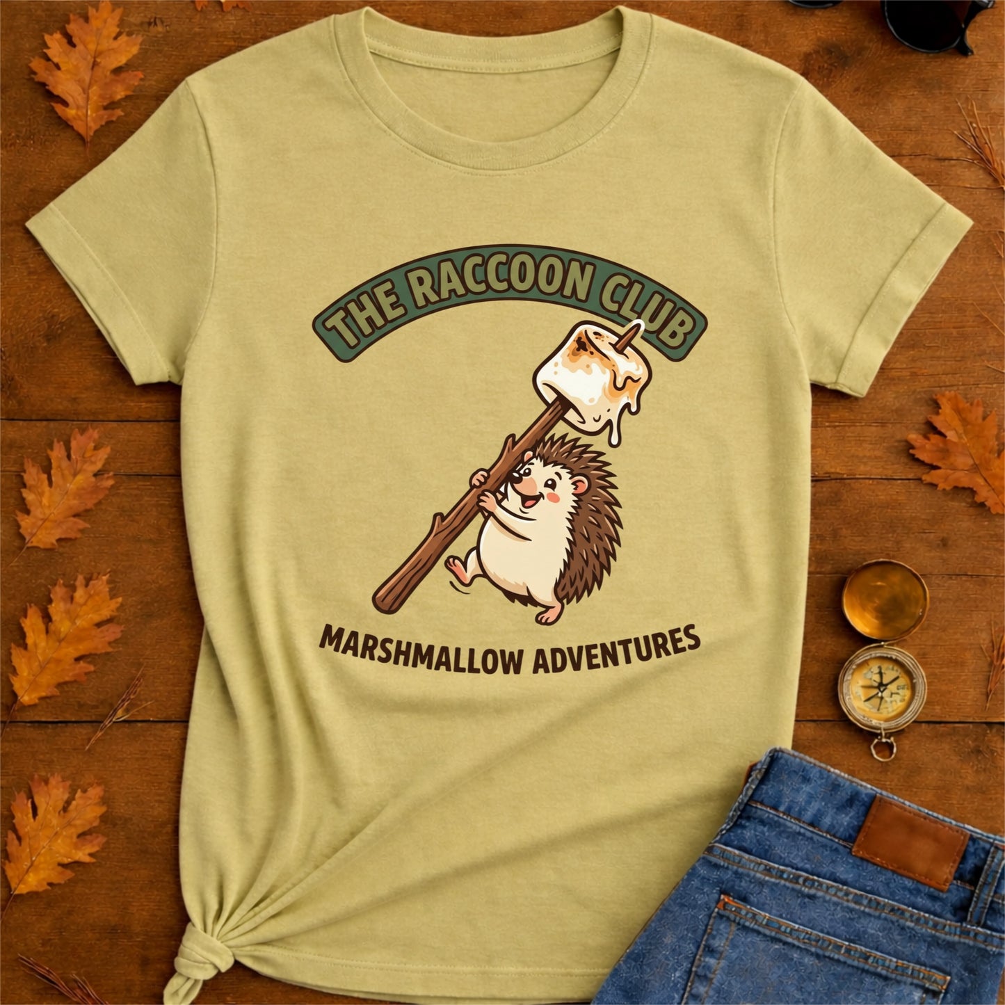Smiling Tent Roasting Marshmallow T-Shirt