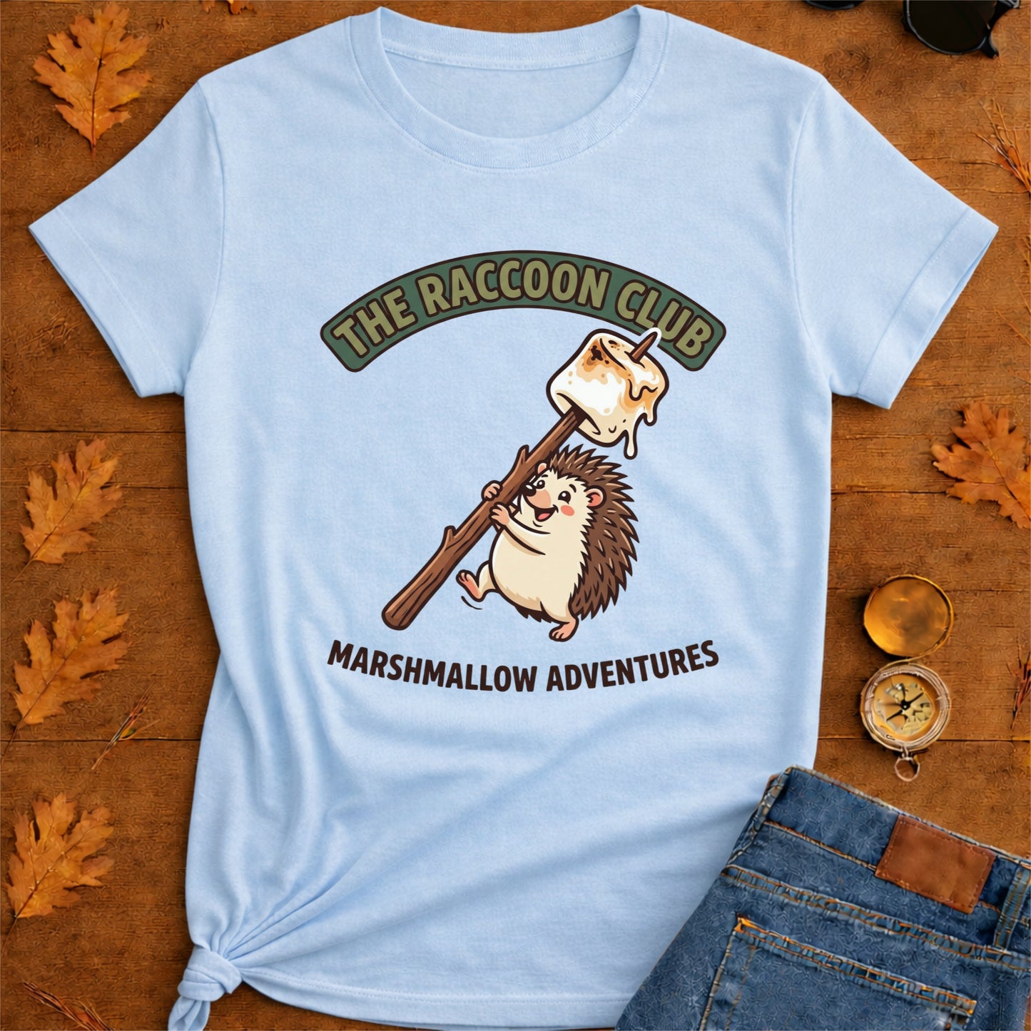 Smiling Tent Roasting Marshmallow T-Shirt