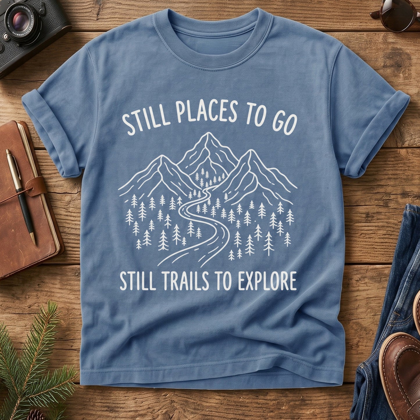 Still Places to Go Tee — Wilderness Apparel garment-dyed Comfort Colors tee, photo 3 of 7