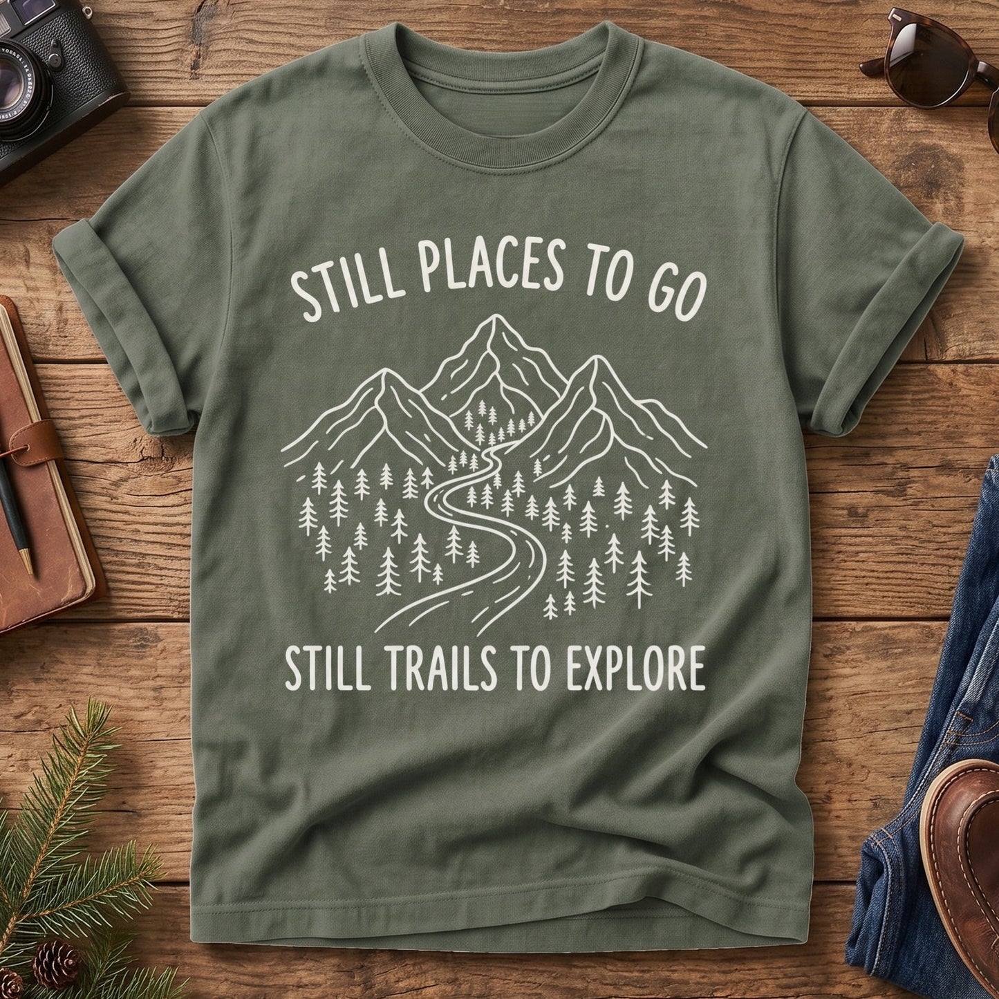 Still Places to Go Tee — Wilderness Apparel garment-dyed Comfort Colors tee, photo 4 of 7