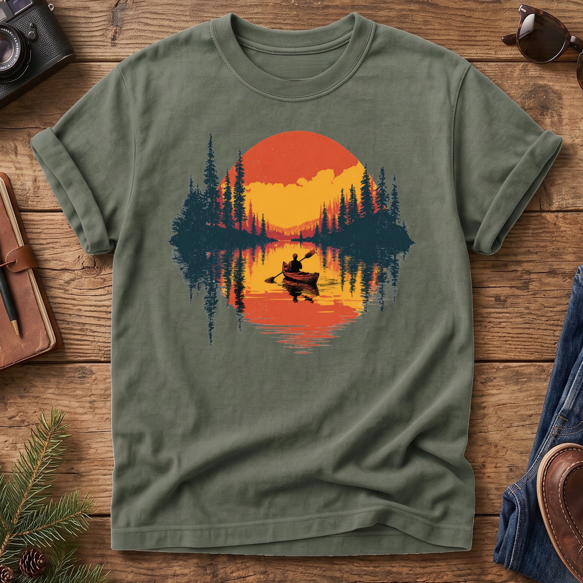 Sunset Wilderness Tee – styled outdoor lifestyle photo