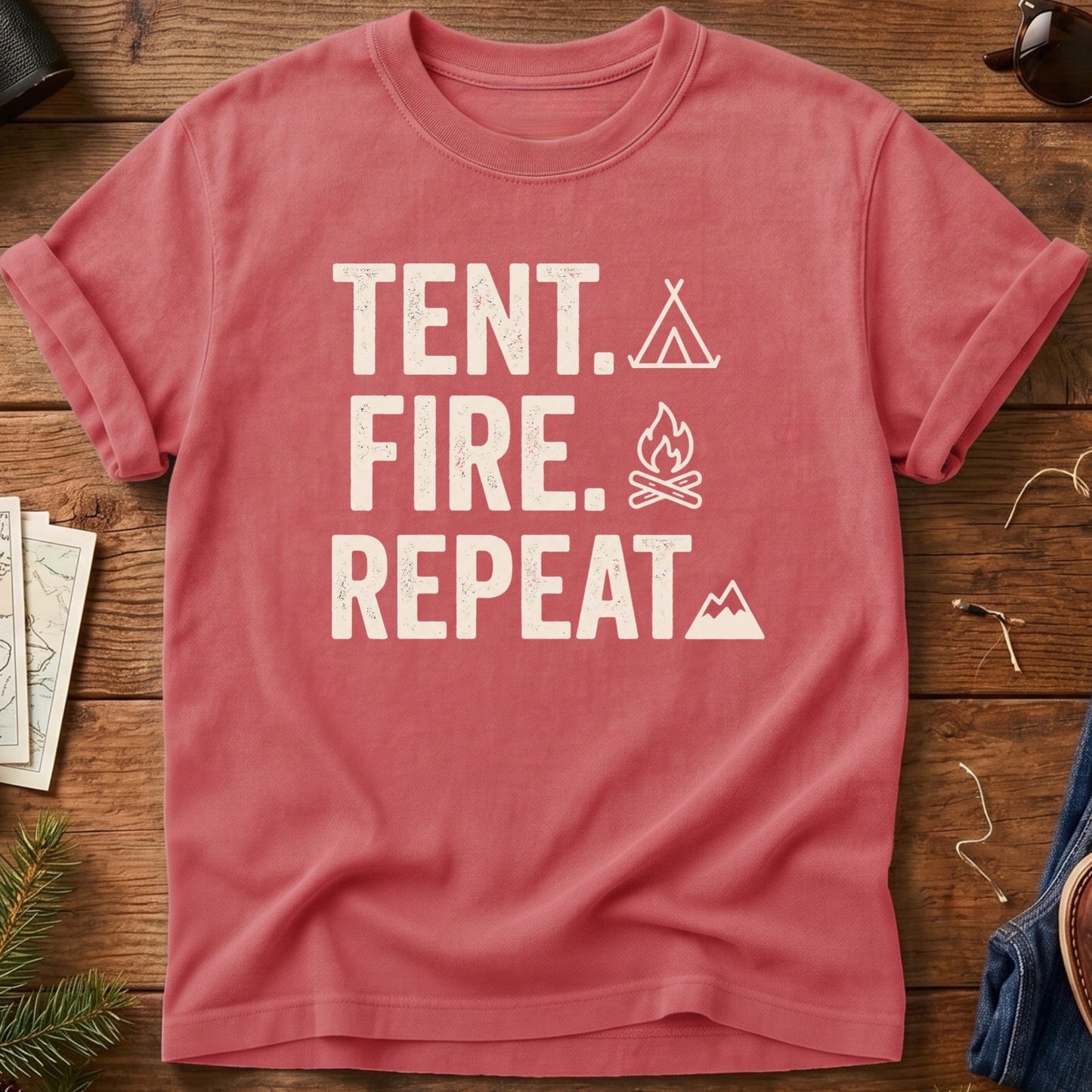 Tent. Fire. Repeat Tee