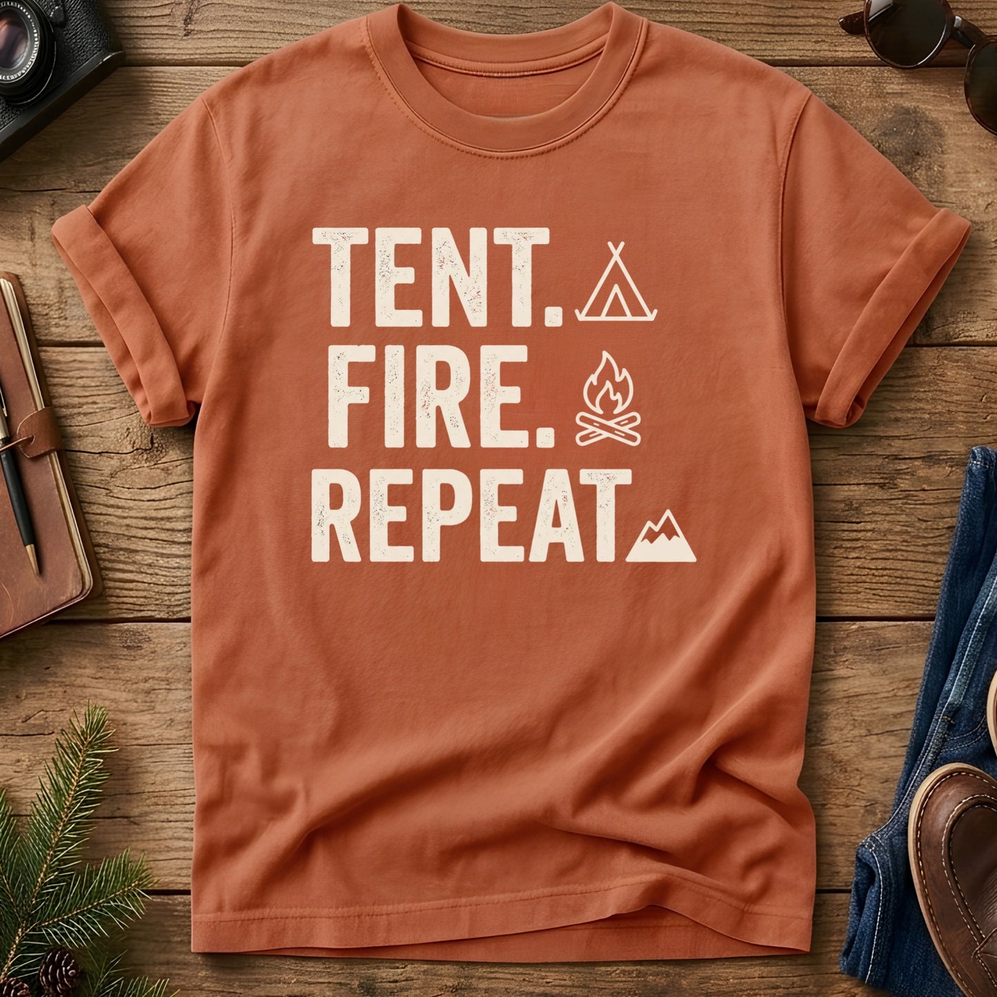 Tent. Fire. Repeat Tee