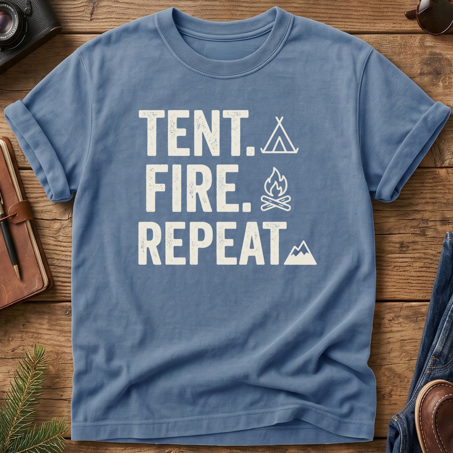 Tent. Fire. Repeat Tee