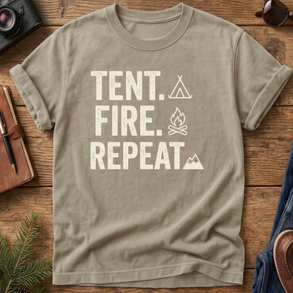 Tent. Fire. Repeat Tee