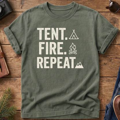 Tent. Fire. Repeat Tee