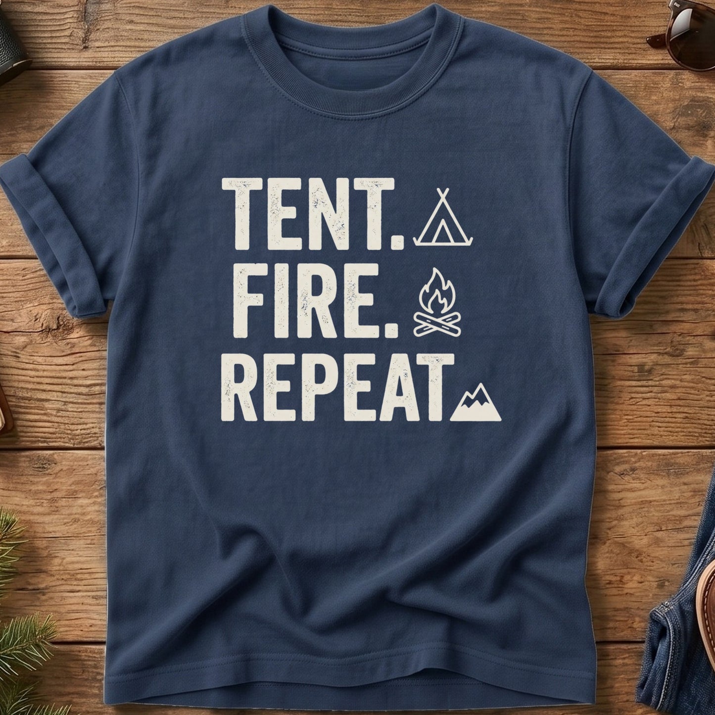 Tent. Fire. Repeat Tee