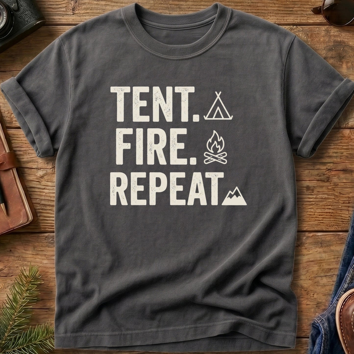 Tent. Fire. Repeat Tee