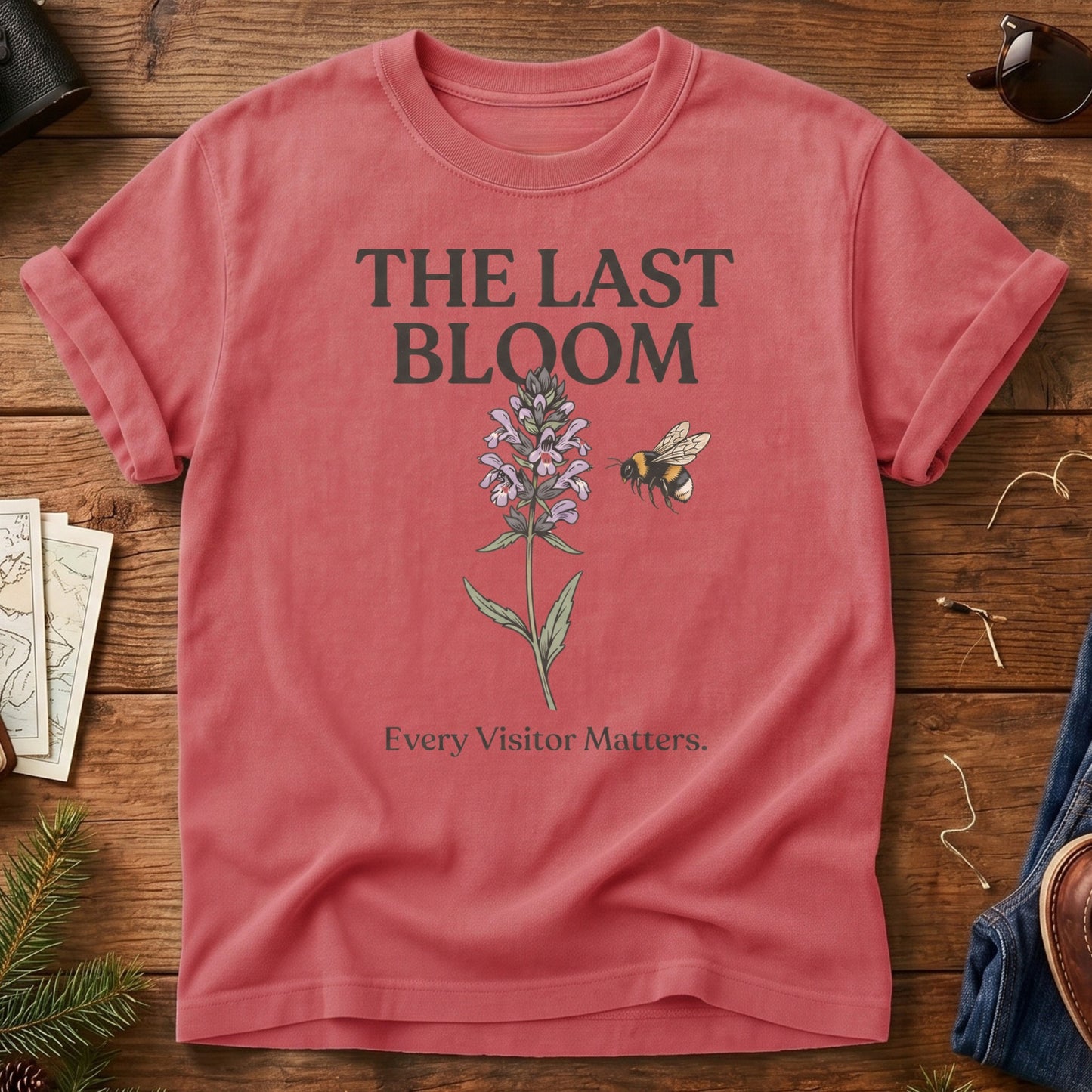 The Last Bloom Tee – wilted wildflower graphic tee, product photo 8