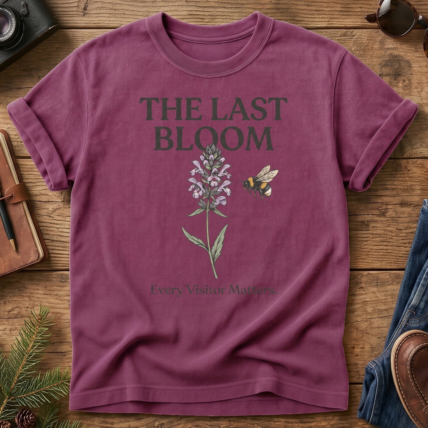 The Last Bloom Tee – wilted wildflower graphic tee, product photo 2