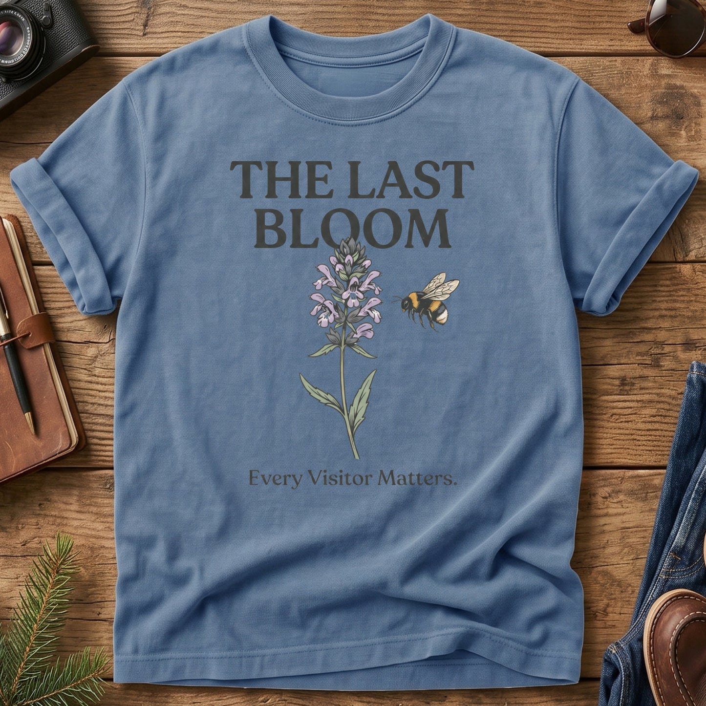 The Last Bloom Tee – wilted wildflower graphic tee, product photo 3