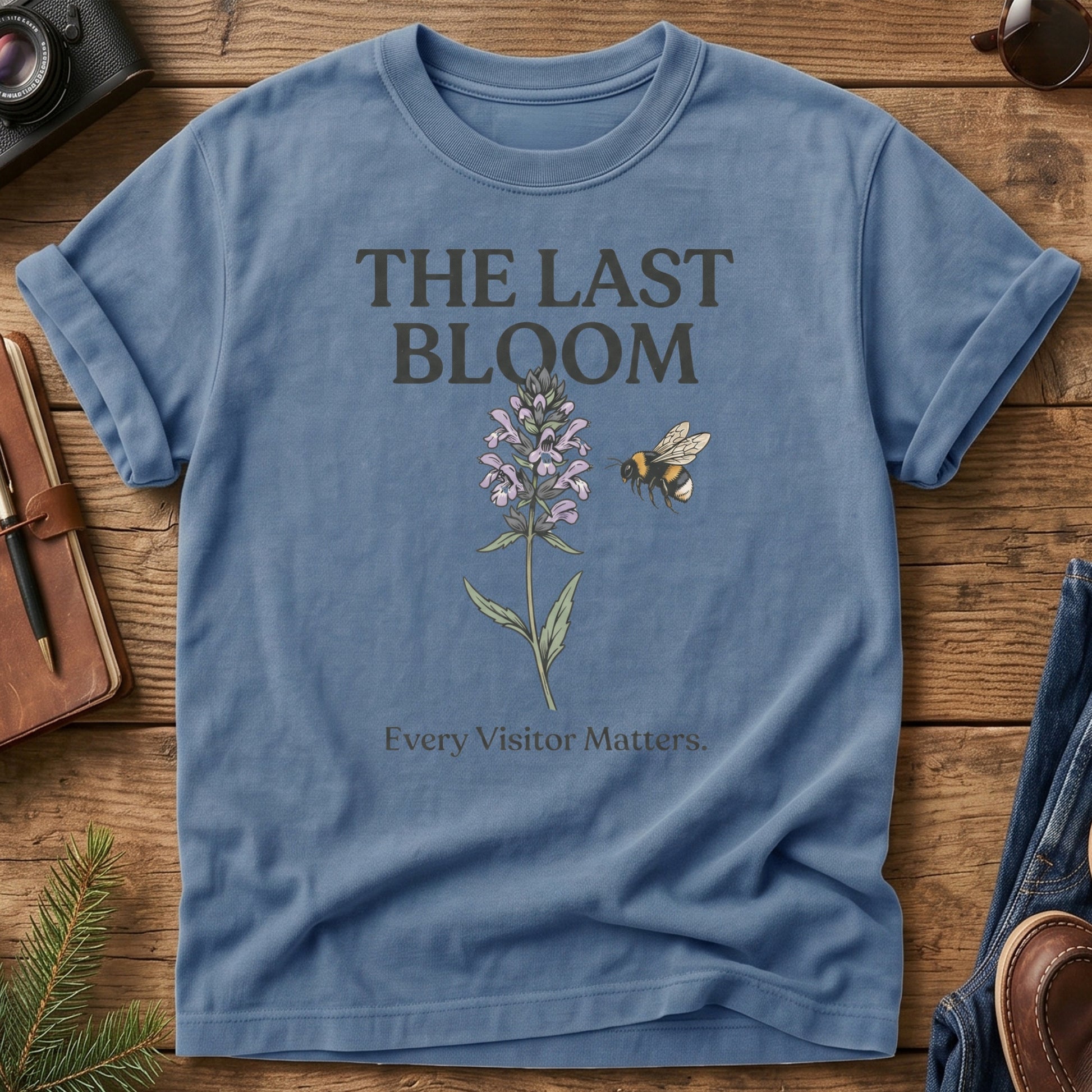 The Last Bloom Tee – wilted wildflower graphic tee, product photo 3