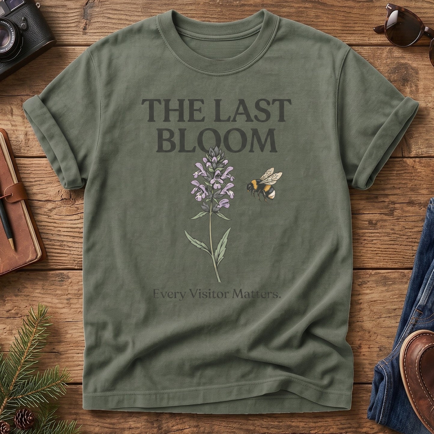 The Last Bloom Tee – wilted wildflower graphic tee, product photo 7