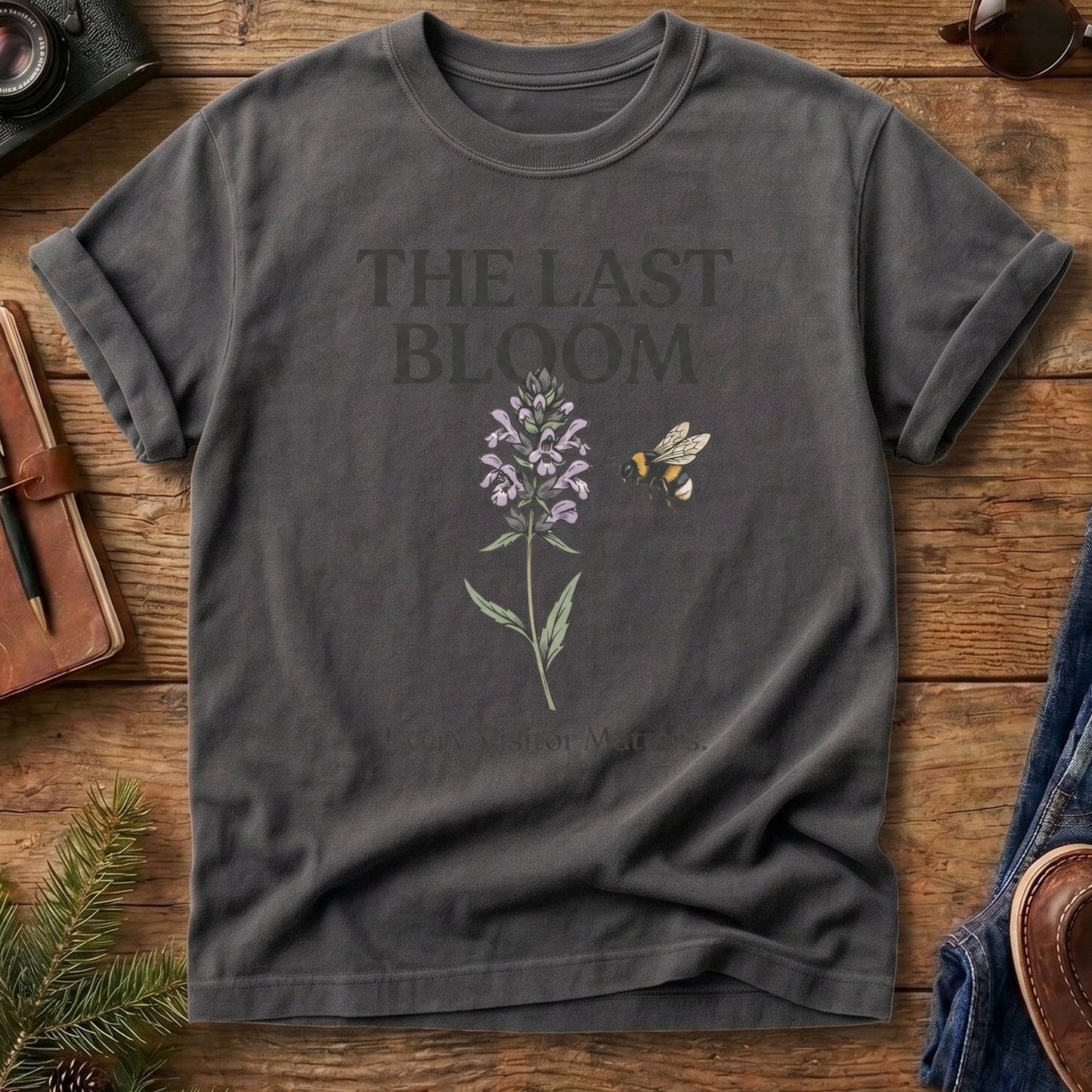 The Last Bloom Tee – wilted wildflower graphic tee, product photo 4