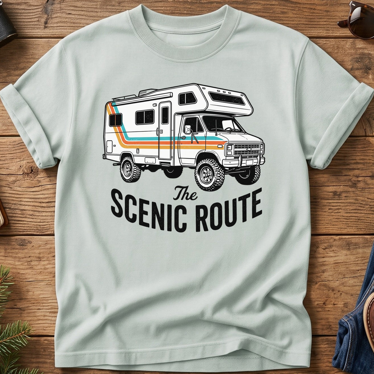 The Scenic Route Retro Camper Tee
