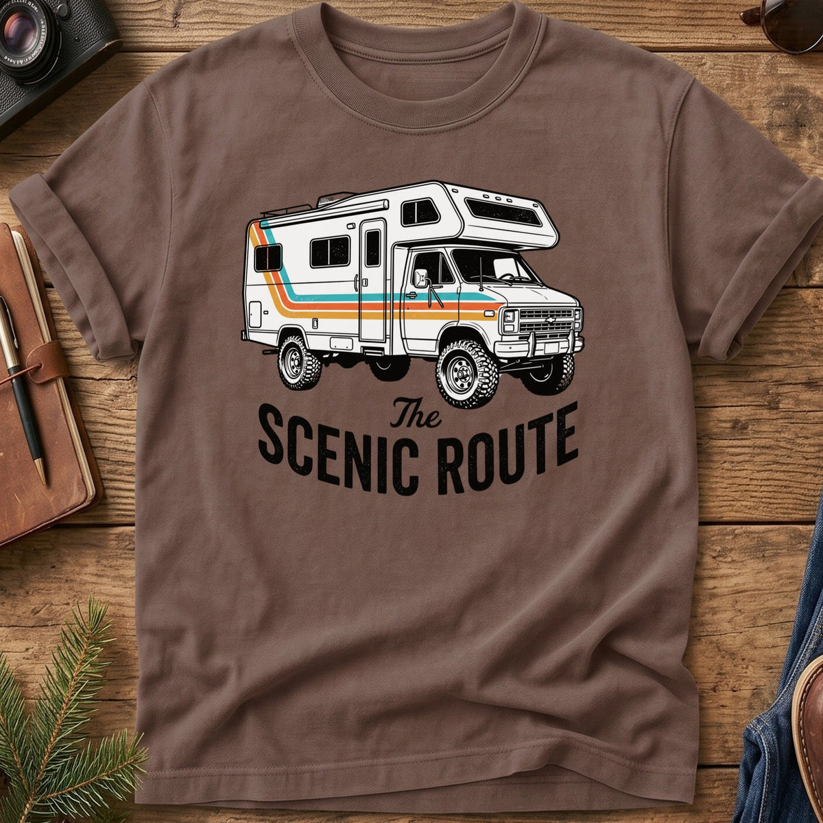 The Scenic Route Retro Camper Tee