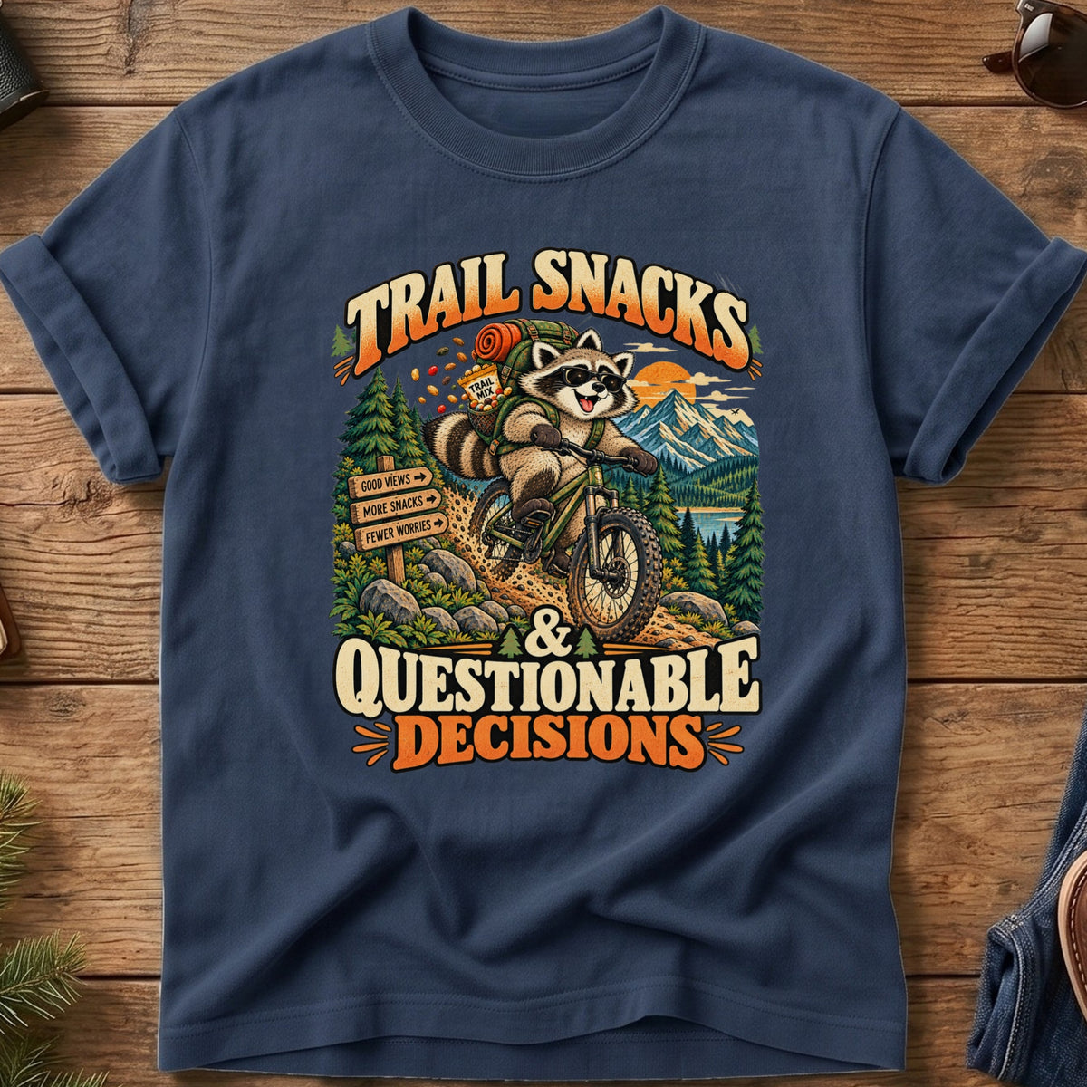 Trail Snacks Questionable Decisions Tee