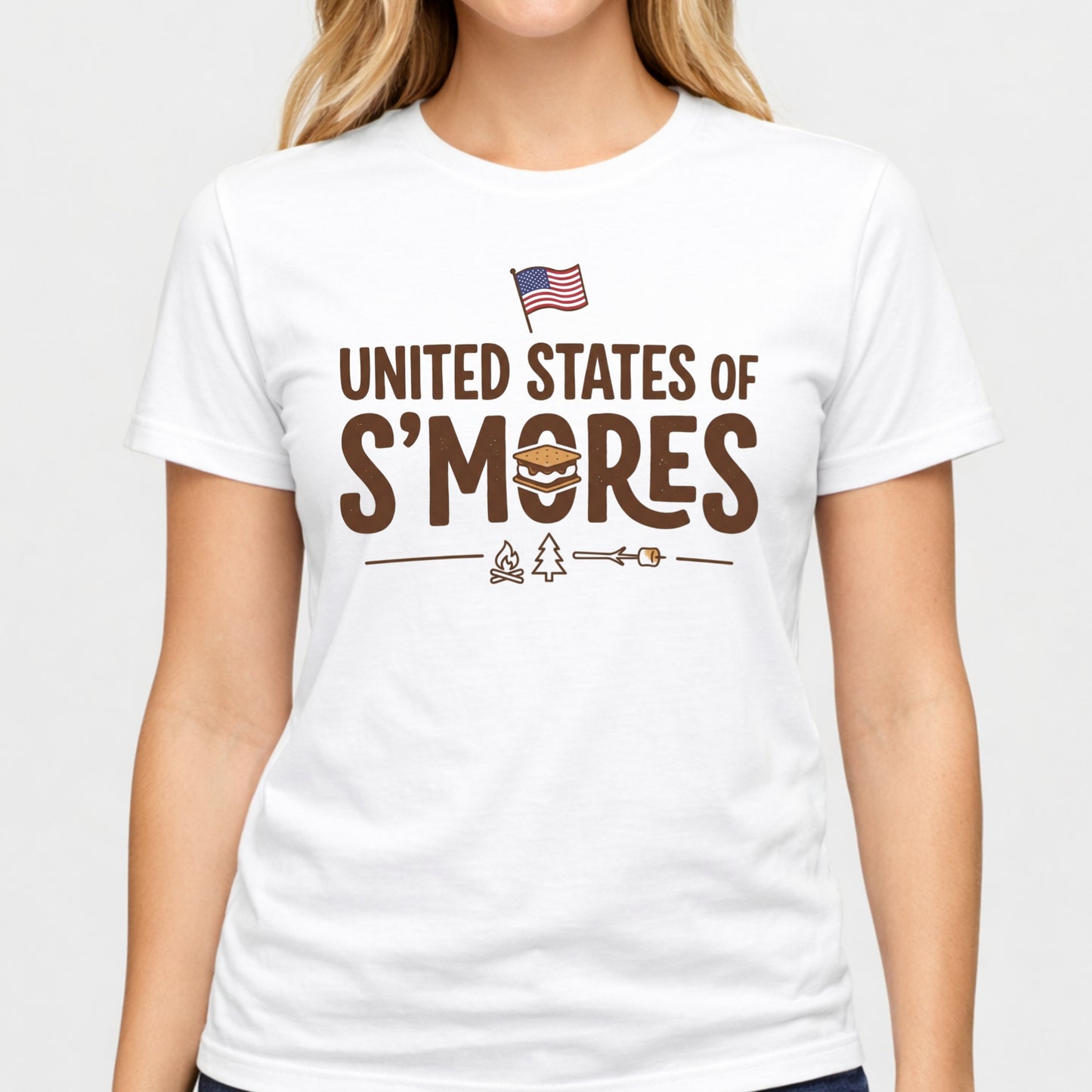 United States of Smores Funny Camping Campfire T-shirt