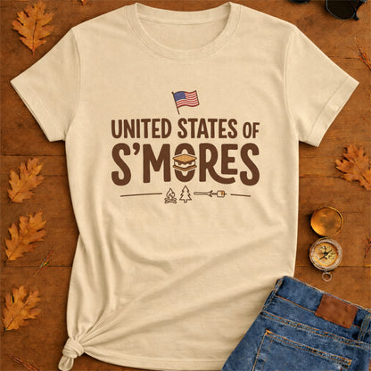 United States of Smores Funny Camping Campfire T-shirt