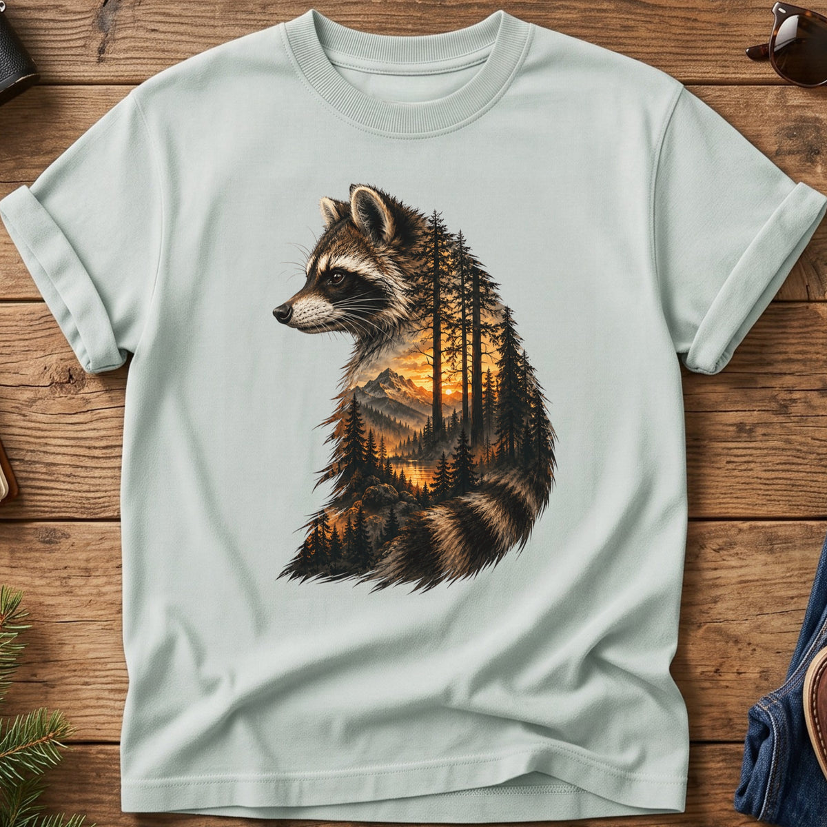 Vintage Forest Sunset Graphic Tee