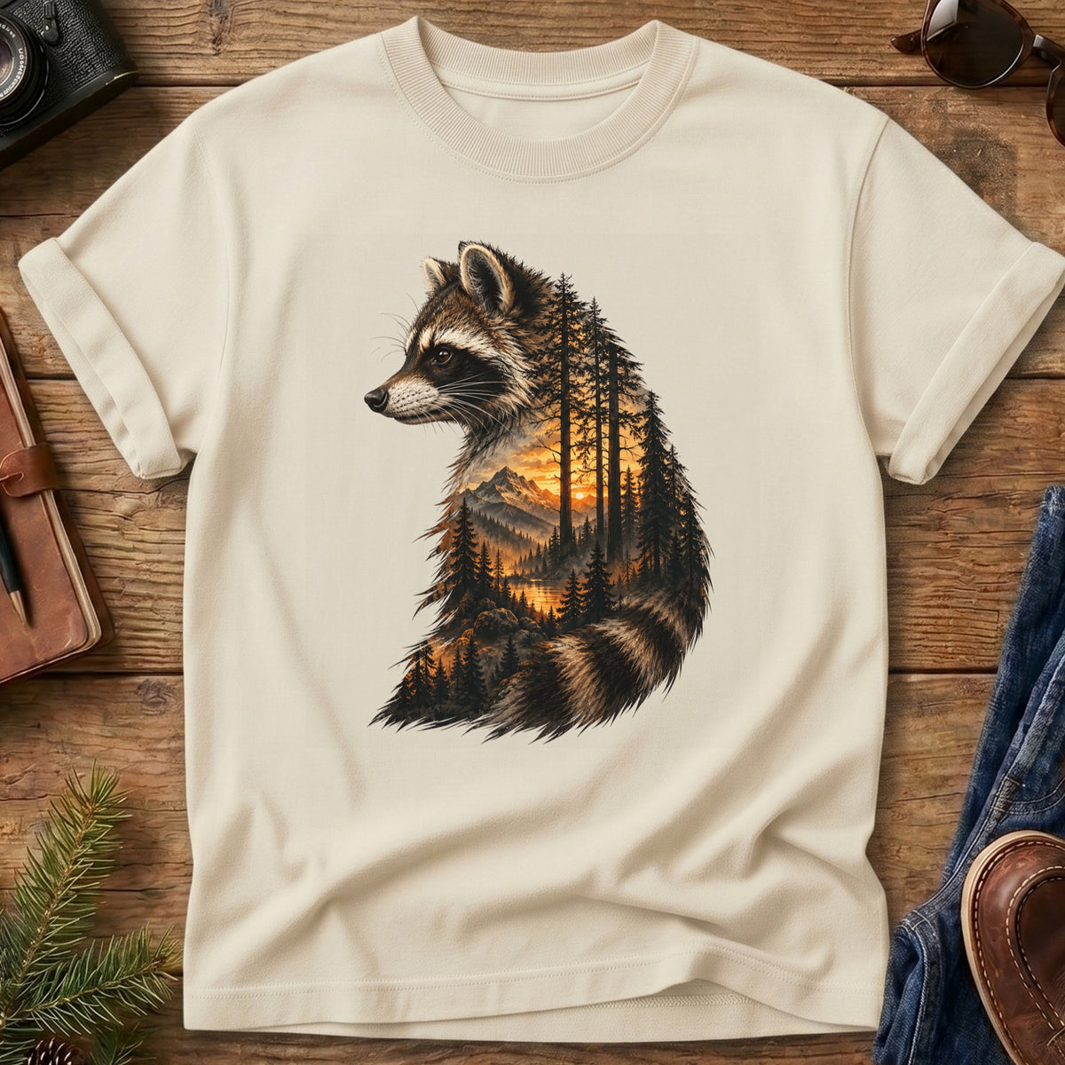 Vintage Forest Sunset Graphic Tee