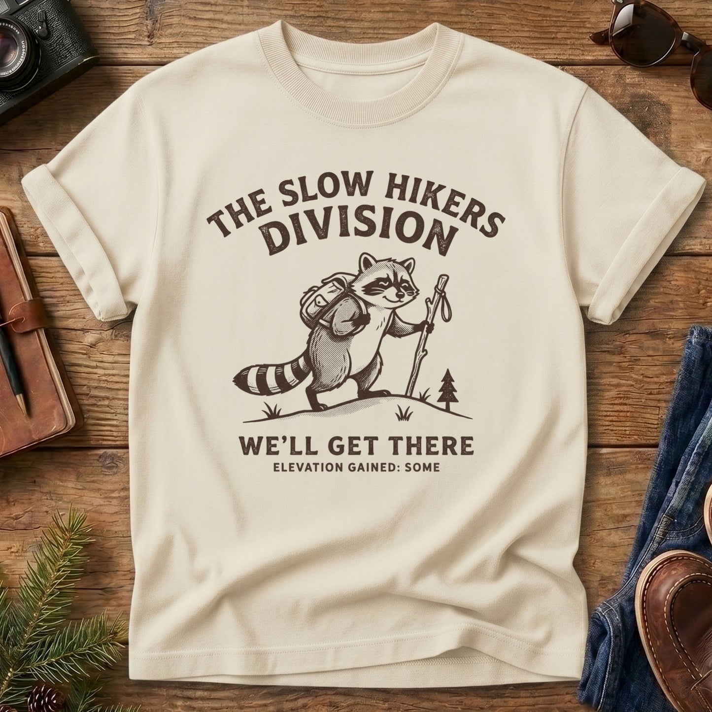 We'll Get There Slow Hikers Division Tee – product photo 4
