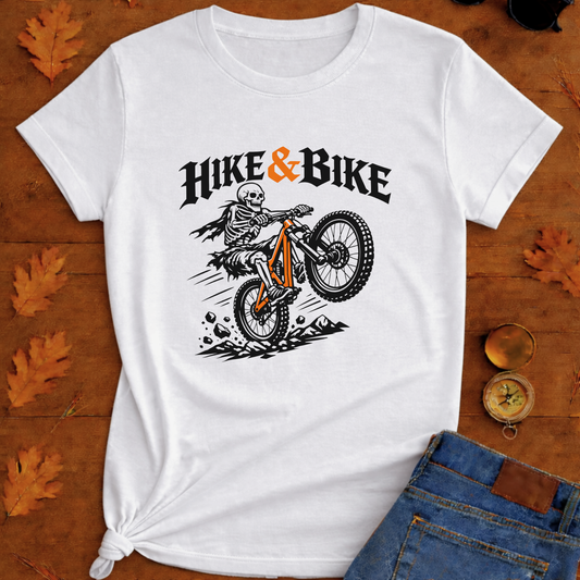 Hike & Bike Skeleton Wheelie T-Shirt