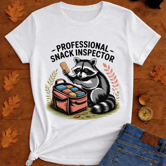 Snack Inspector Raccoon T-Shirt