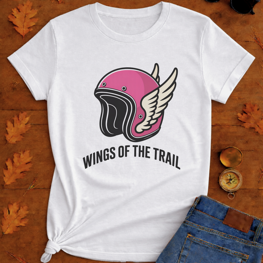 Wings of the Trail Bike Helmet T‑Shirt — Hike & Bike
