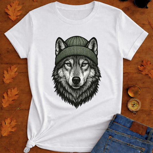Wolf Wearing a Benny T-Shirt