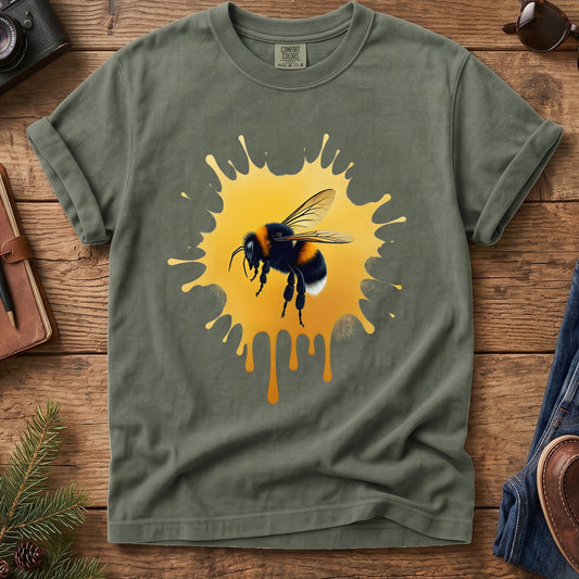 Wild Bee Nature Tee – additional angle showing wild bee print