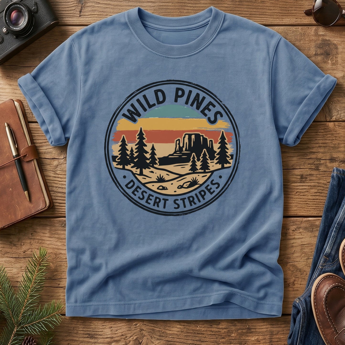 Wild Pines Desert Stripes Tee