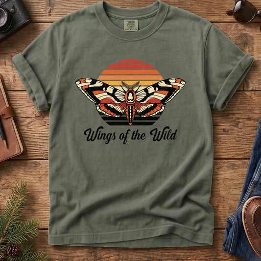 Wings of the Wild Tee – styled outdoor lifestyle photo