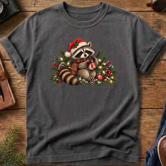 Christmas Woodland Raccoon Tee