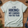 Yearly Cardio Hiking Tee – yearly cardio hiking graphic on Softstyle t-shirt, front view