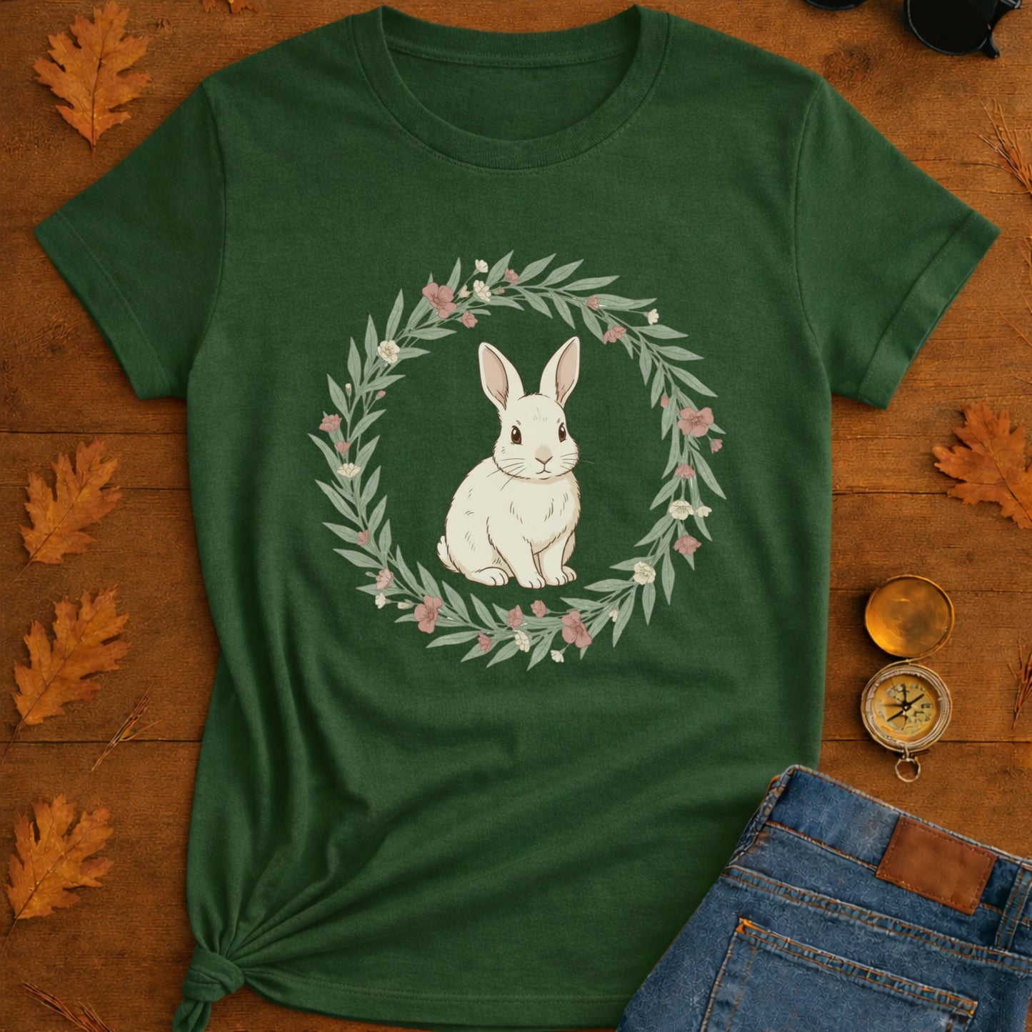 bunny floral  T-Shirt
