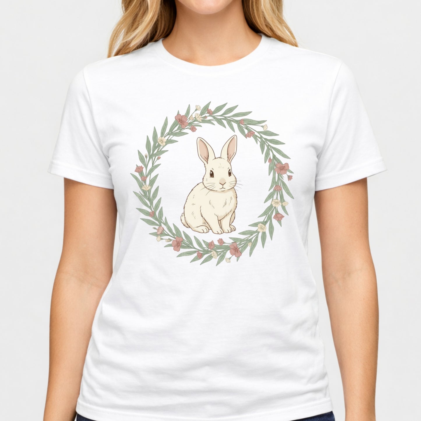 bunny floral  T-Shirt