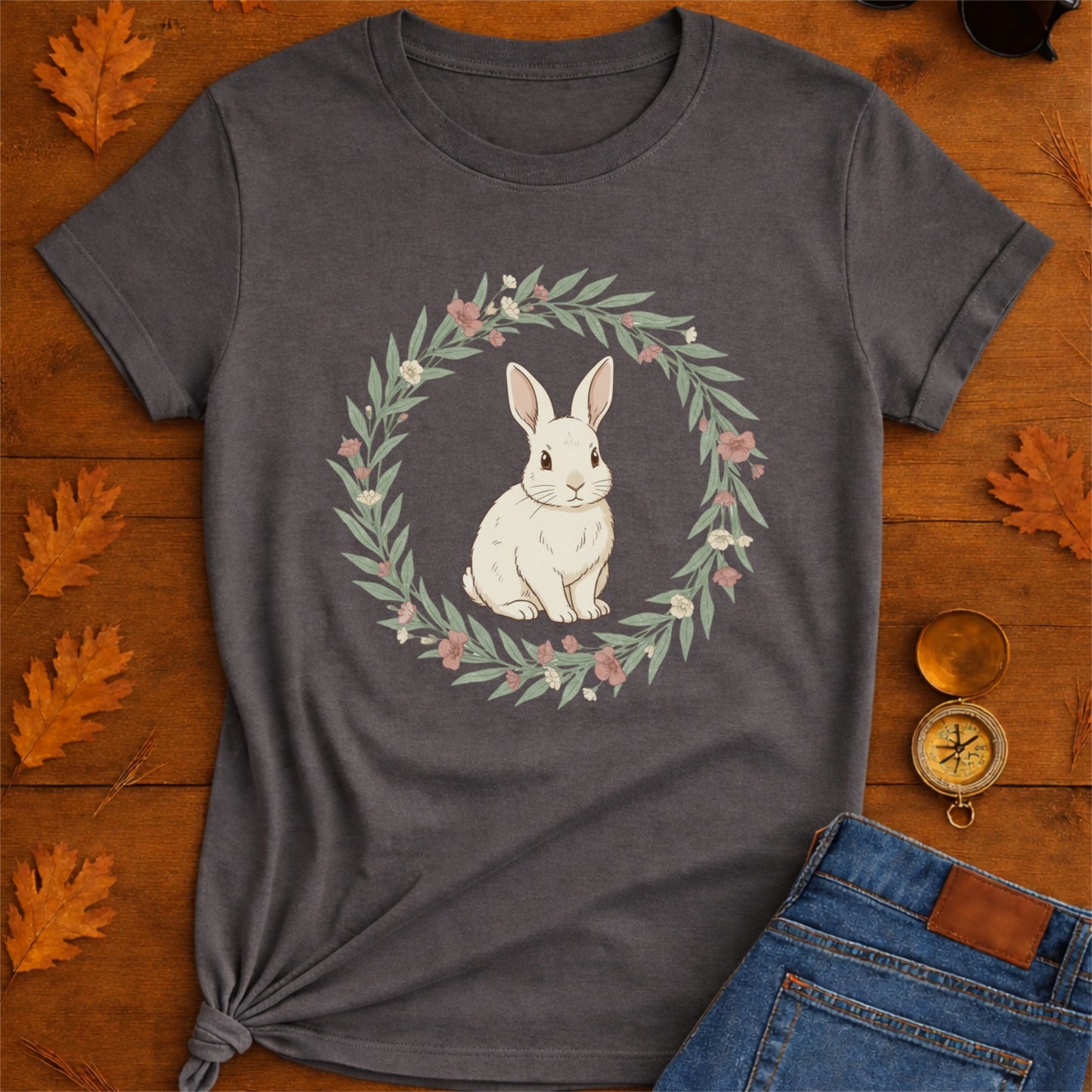 bunny floral  T-Shirt