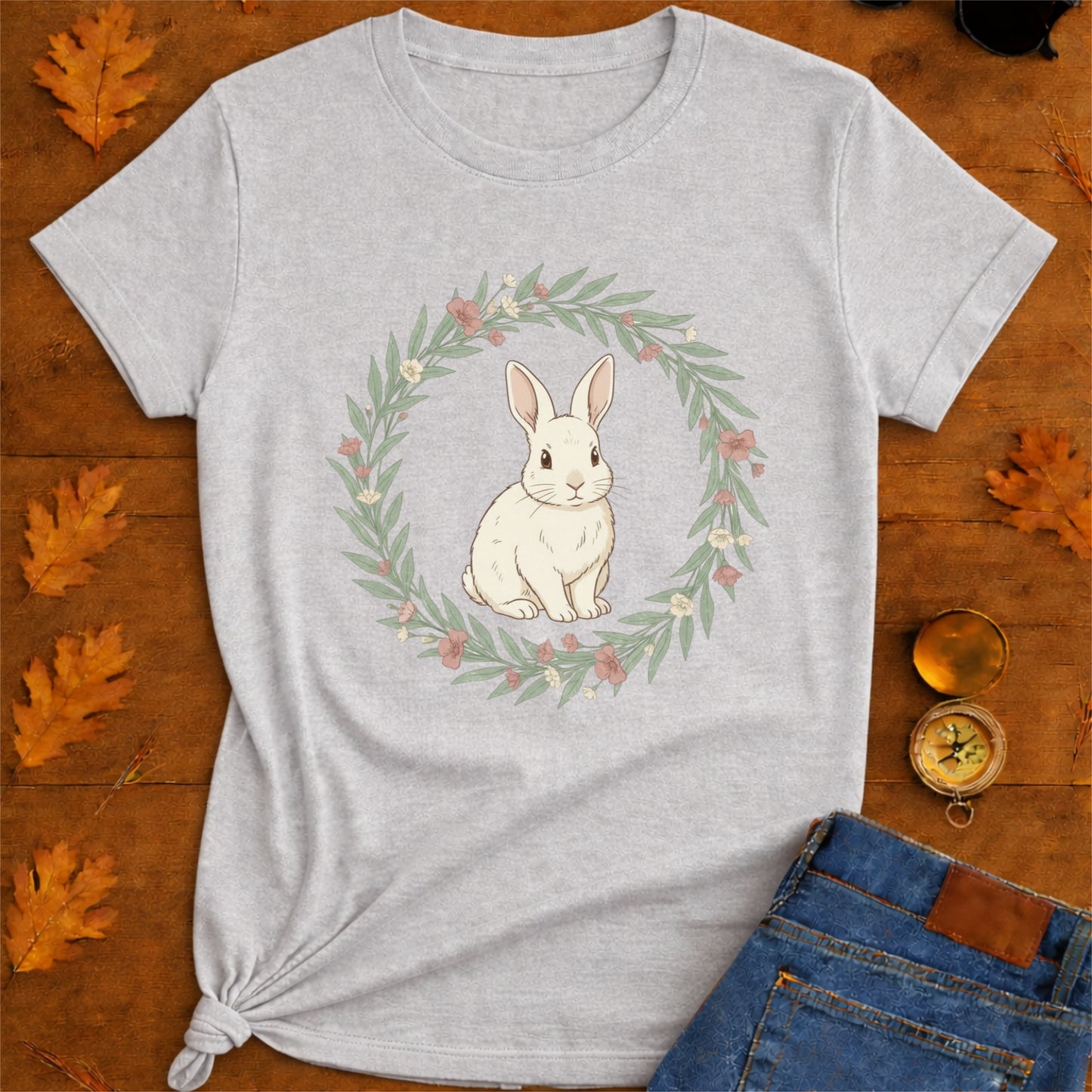 bunny floral  T-Shirt