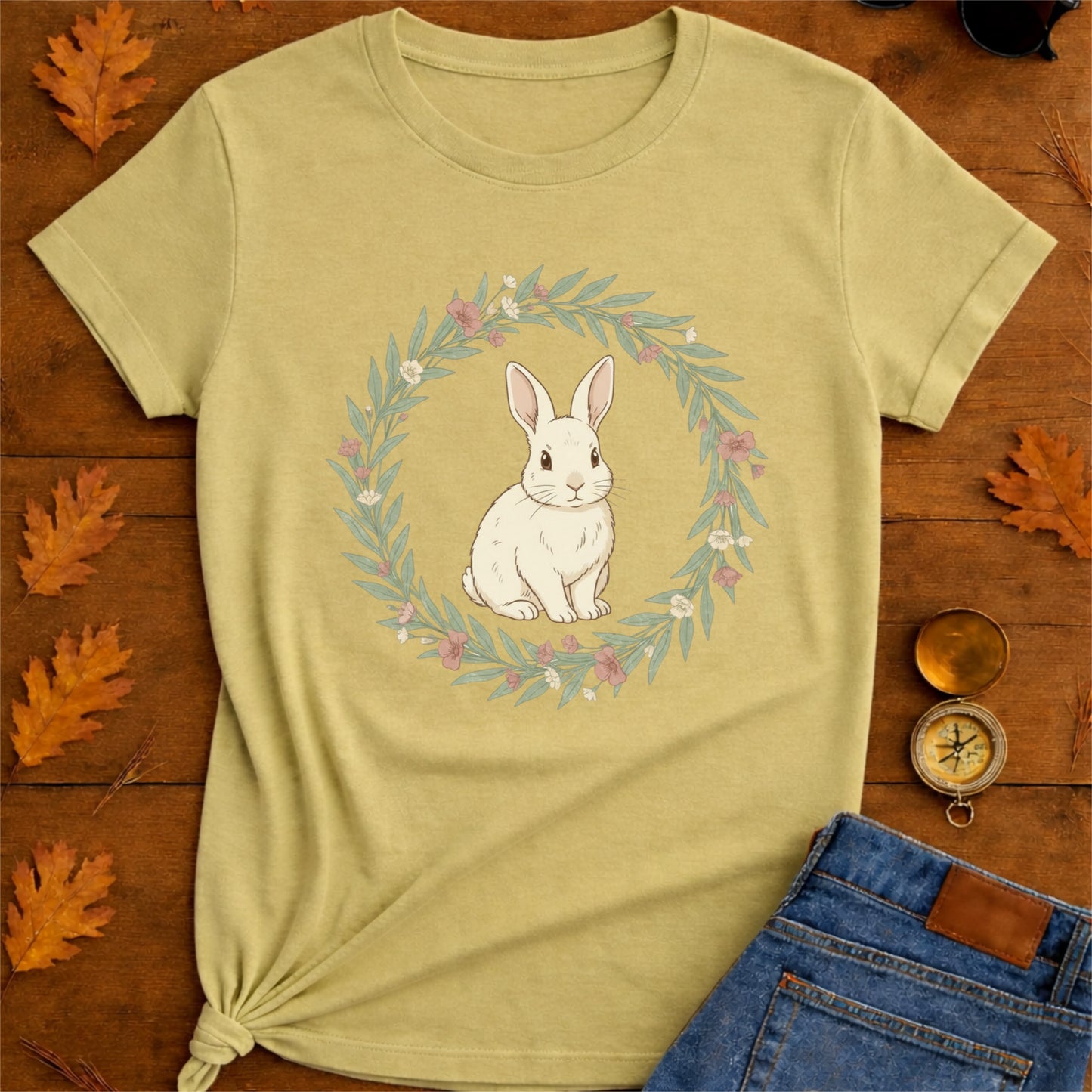 bunny floral  T-Shirt