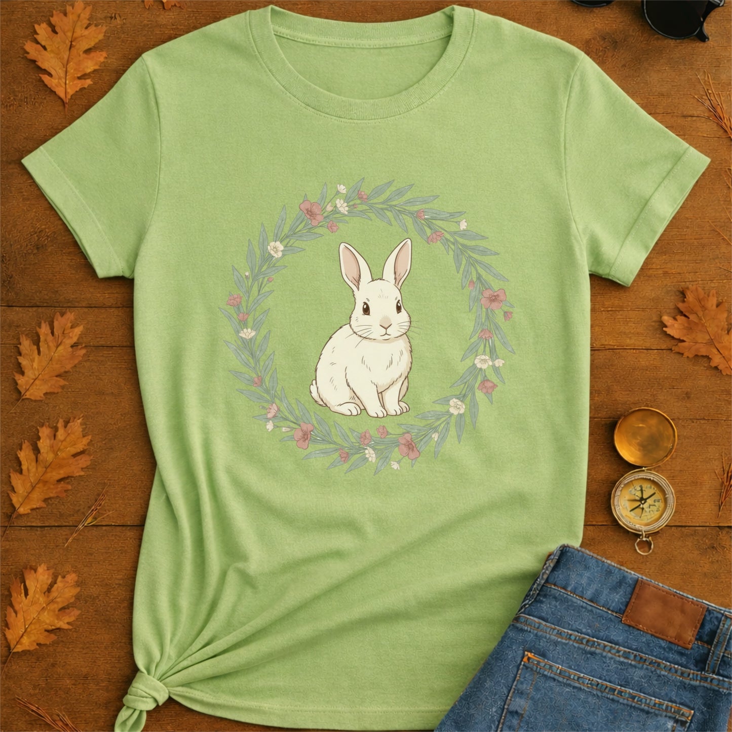 bunny floral  T-Shirt