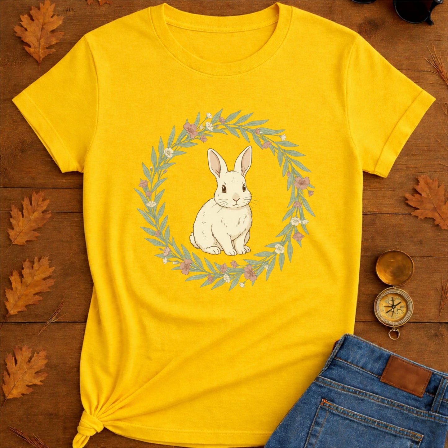 bunny floral  T-Shirt