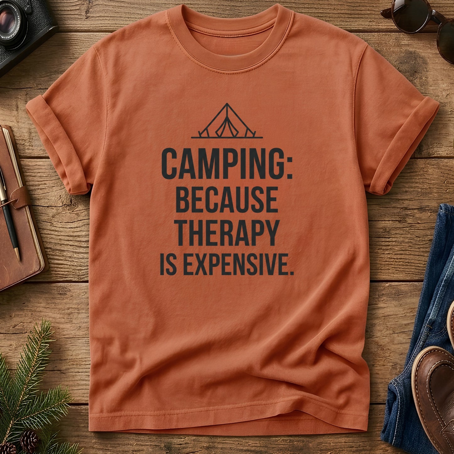 Camping because therapy is expensive