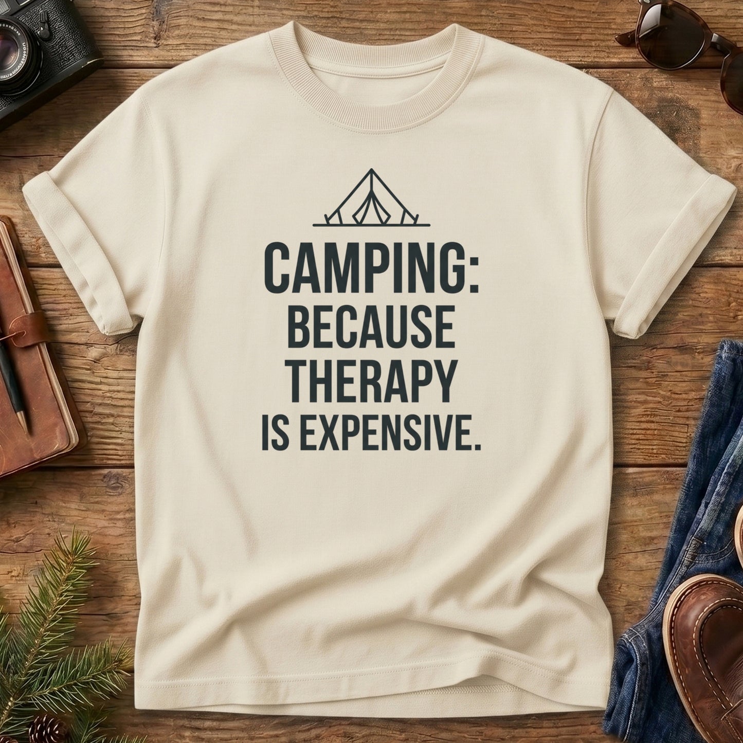 Camping because therapy is expensive