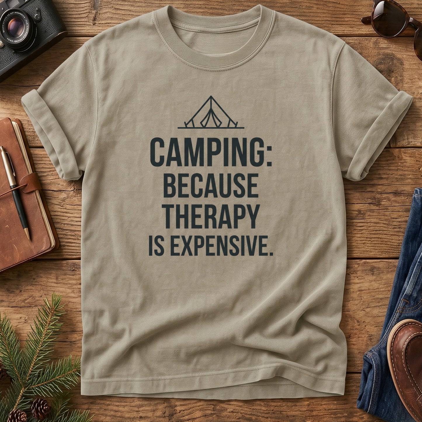 Camping because therapy is expensive