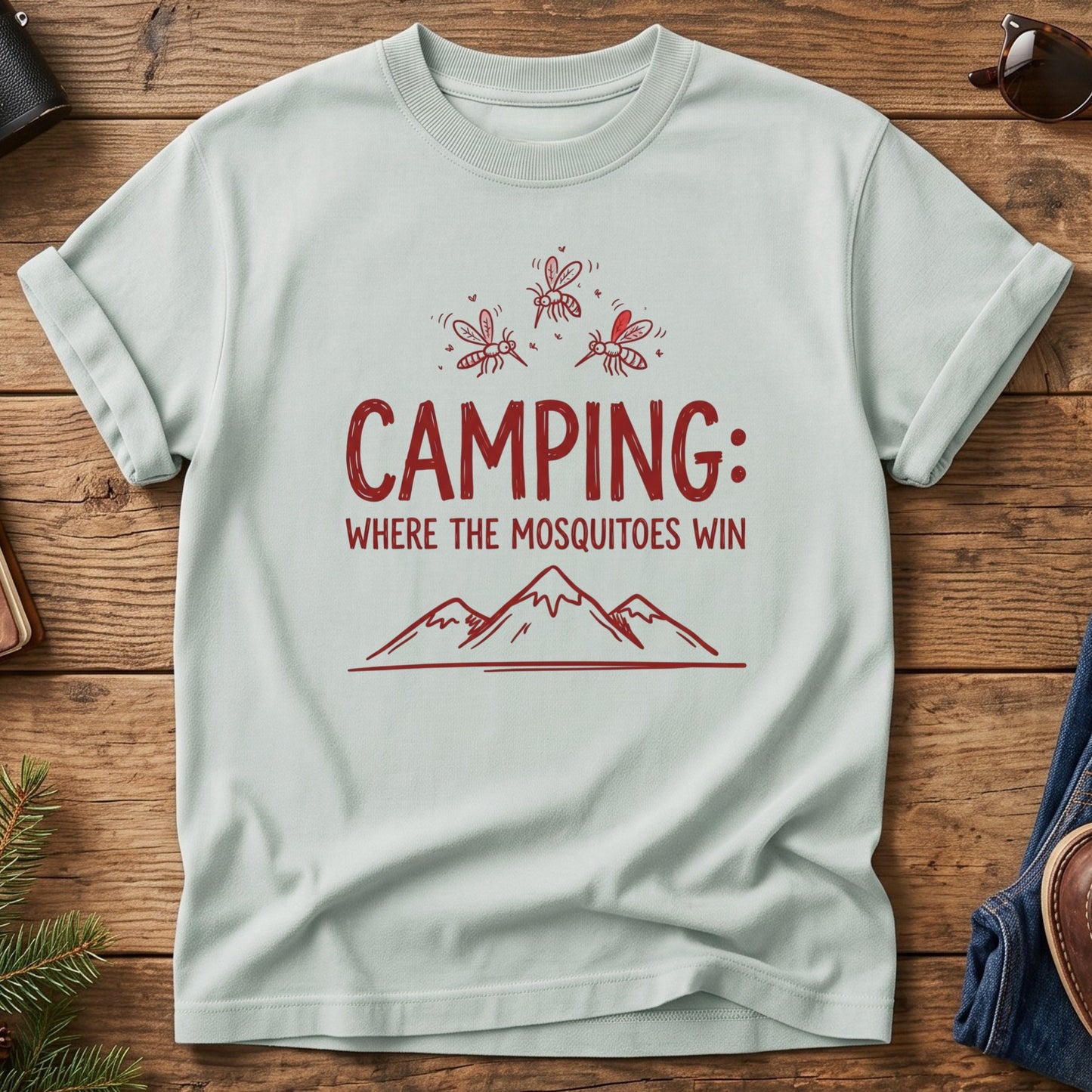 camping where the mosquitoes win
