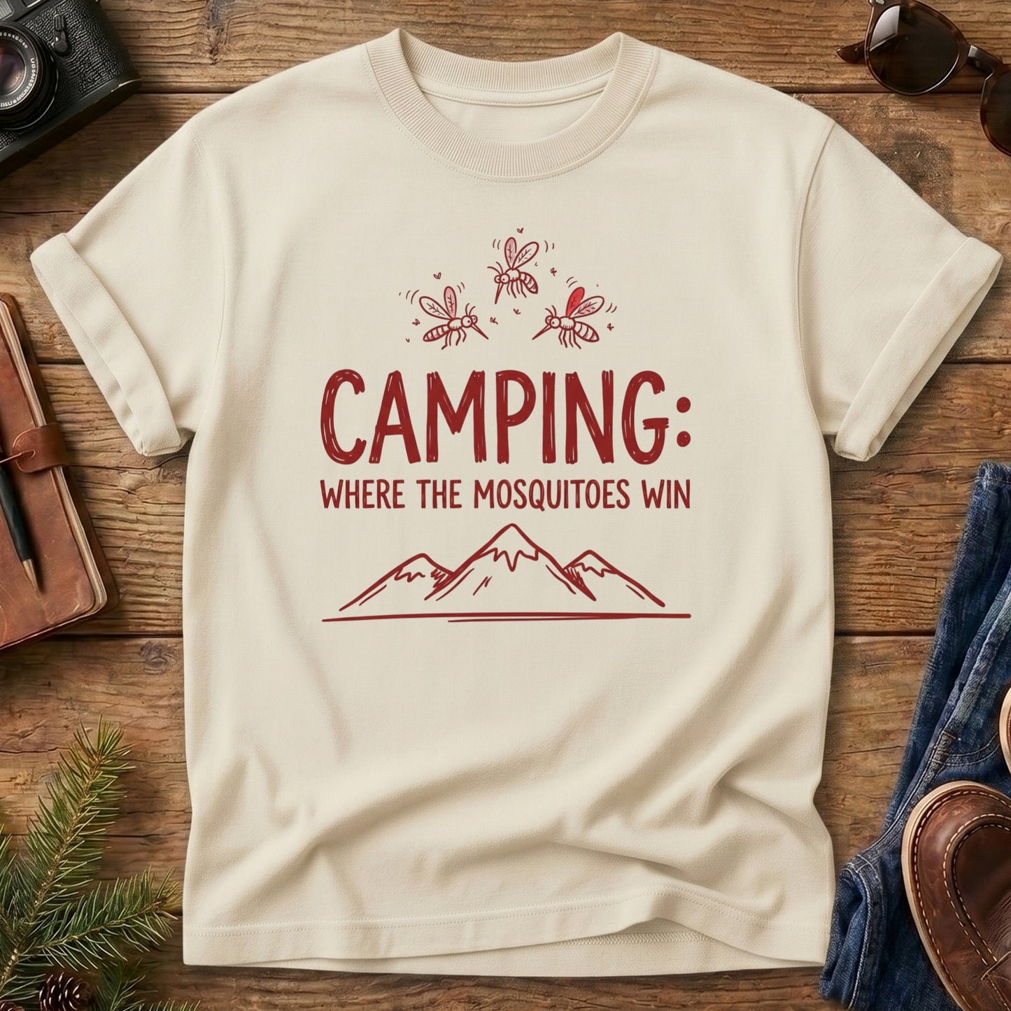 camping where the mosquitoes win